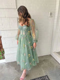 Cifeeo-nye outfits Elegant Embroidery Party Evening Dresses for Women Dubai Puff Sleeve Ball Banquet Gown Prom Dress Backless Bridesmaid Vestidos-back to school dress 2025