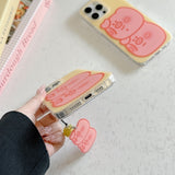 Cifeeo-gifts Cartoon Pink Pig Bell Pendant Phone Case