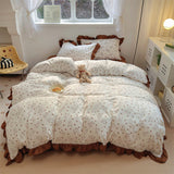 Cifeeo-Washed Cotton Bedding sets Duvet Cover bedsheets set with Pillowscase Bedding Linens Set for Queen/King edredones de cama
