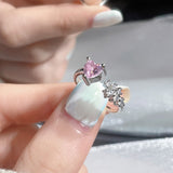 Cifeeo-Vintage Jewelry Y2K Style Y2K Enamel Drop Oil Love Heart Colorful Rings For Women Girls Korean Fashion Cute Aesthetic Pink Ring Jewelry Accessories