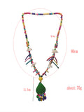 CIFEEO- Women Bohemia Colorful Bead Weave Tassel Pendant Necklace FG1020