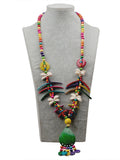 CIFEEO- Women Bohemia Colorful Bead Weave Tassel Pendant Necklace FG1020