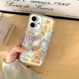Cifeeo-gifts Cute Quicksand Slide Butter Bear Phone Case