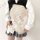 Cifeeo-back to school gifts 2025 New  Fashion Women Backpack For Teenager Kawaii Girl Female School Bag Nylon Black Cute Students Bookbag Colourful Blue