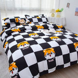 Cifeeo-2025 Spring Bedding Set Cute Bear Duvet Cover Set with Flat Sheet Pillowcases Twin Double Queen Size Bed Linen Boys Girls Home Gift Bedding Textile