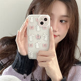 Cifeeo-gifts Cute Cartoon Bunny With Bow Phone Case