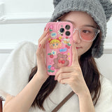 Cifeeo-gifts Cute Pink Oil Painting Bear Phone Case