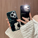 Cifeeo-gifts Bamboo Forest Rabbit Plush Rabbit Tail Phone Case