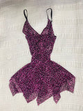 Cifeeo Fashion Summertime Y2K Dress Leopard Print halter dress while sexy irregular dress Sexy clothing women's clothing sexy Hot Girl ootd