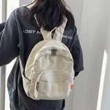 Cifeeo-back to school gifts Japanese Girl Small Backpack Women Vintage Canvas School Backpack Bag for Teens Female Original Niche Ruckpack Ins School Bags