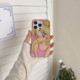 Cifeeo-gifts Cute Golden Glitter Girl Phone Case