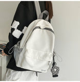 Cifeeo-back to school gifts Schoolbag female junior high school students large capacity simple design sense high school backpack college students backpack