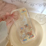 Cifeeo-gifts Cute Quicksand Slide Butter Bear Phone Case