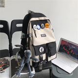 Cifeeo-back to school gifts Tooling Men Women Backpack 2025 Female Large Capacity School Backpacks for Teens Harajuku Student School Bags Fashion Korean New