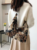 CIFEEO - Large Floral Pattern Shoulder Bag  - Women Shoulder Bags