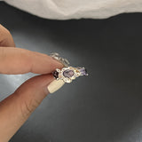 Cifeeo-Vintage Jewelry Y2K Style Korea Colorful Stone Oil Drip Rhinestone Trendy Geometry Rings For Women Heart Star Girls Y2k Jewelry Gifts