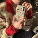 Cifeeo-gifts Cute Transparent Glitter Bear Phone Case