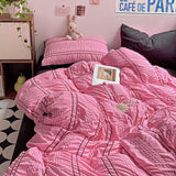 Cifeeo-Raspberry Red Bedding Comforter sets Duvet Cover bedsheets set pillowcases Bedding Linens Set Queen/King Bed edredones de cama
