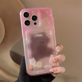 Cifeeo-gifts Pink and Purple Smudged Bear Phone Case