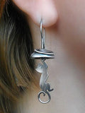 CIFEEO- 3D Vintage Cat Dangle Earrings Ethnic Everyday Jewelry Old QAG60