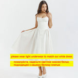 Cifeeo-Elegant Dress for Summer Pink Spaghetti Strap Midi Dress with Pocket Long Party Dresses Holiday Women Clothing