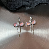 Cifeeo-Vintage Jewelry Y2K Style Vintage Bowknot Pendant Hoop Earrings for Women Egirl Unusual Korean Fashion Aesthetic Bow Ear Rings Y2K Jewelry Accessories