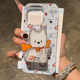 Cifeeo-gifts Blue Plaid Westie Puppy Phone Case