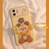 Cifeeo-gifts Cute Cartoon Donut Rotating Fan Phone Case