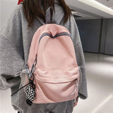Cifeeo-back to school gifts Schoolbag female junior high school students large capacity simple design sense high school backpack college students backpack
