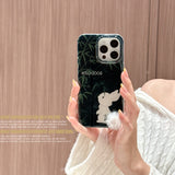 Cifeeo-gifts Bamboo Forest Rabbit Plush Rabbit Tail Phone Case