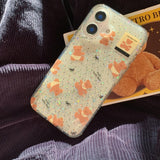 Cifeeo-gifts Cute Transparent Glitter Bear Phone Case