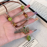 Cifeeo-Vintage Jewelry Y2K Style beautiful fairy pearl heart necklace Fairycore Goblincore Cottagecore Handmade y2k necklace Gift Present Fairy Magic