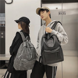 Cifeeo-back to school gifts Soft Leather Backpacks Girl Designer Back Pack Laptop Bag Large Capacity Travel Bag NewWhite PU High Quality Women Man Backpack
