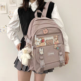 Cifeeo-back to school gifts 2025 New  Fashion Women Backpack For Teenager Kawaii Girl Female School Bag Nylon Black Cute Students Bookbag Colourful Blue