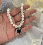 Cifeeo-Vintage Jewelry Y2K Style New Vintage Link Chain Heart Pendant Necklace Female Women's 2024 Fashion Pearl Necklace for Woman Jewelry Gift