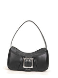 CIFEEO - Eyelet Buckle Decor Shoulder Baguette Bag  - Women Shoulder Bags