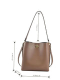 CIFEEO - Minimalist Twist Lock Bucket Bag  - Women Shoulder Bags