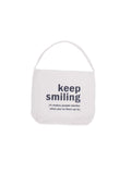 CIFEEO - Slogan Graphic Raw Trim Bucket Bag  - Women Shoulder Bags