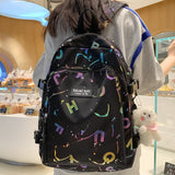 Cifeeo-back to school gifts Girl Travel Book Laptop Backpack Fashion Ladies Trendy Color Student Bag Female Cute Pink College Backpack Cool Women School Bag