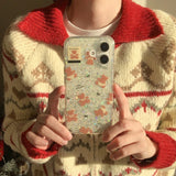 Cifeeo-gifts Cute Transparent Glitter Bear Phone Case