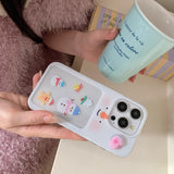 Cifeeo-gifts Cute Glitter Snowman 3d Rotation Phone Case