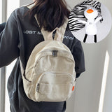 Cifeeo-back to school gifts Japanese Girl Small Backpack Women Vintage Canvas School Backpack Bag for Teens Female Original Niche Ruckpack Ins School Bags