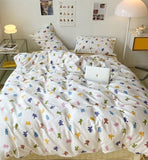 Cifeeo-2025 Spring Bedding Set Romantic Duvet Cover Set Ins Floral Flat Sheet Pillowcase No Filler New Arrival Single Full Size Fashion Home Decor Bed Linens