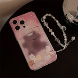 Cifeeo-gifts Pink and Purple Smudged Bear Phone Case