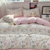 Cifeeo-2025 Spring Bedding Set Fashion Duvet Cover Set No Filler Flat Sheet Pillowcases Boys Girls Cute Twin Queen Size Ins Spring New Bedding Linen