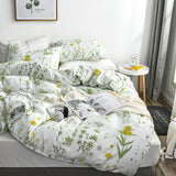 Cifeeo-2025 Spring Bedding Set Nordic Bedding Set with Floral Duvet Cover Pillowcase Ins Bed Linen US AU EU Size Queen Double Home Hotel Bedclothes