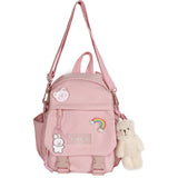 Cifeeo-back to school gifts Multi-purpose Trendy Small Backpack Women Ins Tooling Cute School Bag for Teenage Girls Korean Japanese Harajuku Women's Bookbag