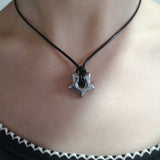 Cifeeo-Vintage Jewelry Y2K Style Gothic Hollow Star Pendant Necklace Vintage Leathers Rope Fashion Jewelry for Women Men Pentagrams Charm Choker Gift