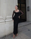 Cifeeo-Winter Black Formal Occasion Dresses Elegant and Beautiful Long Sleeve Bodycon Party Evening Dresses Long Vestidos
