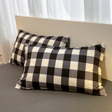 Cifeeo-Grid Series Bedding Comforter Cover Set with Pillowcase bed sheet Single Full Bed Linen Orange Duvet Cover Queen/King Double